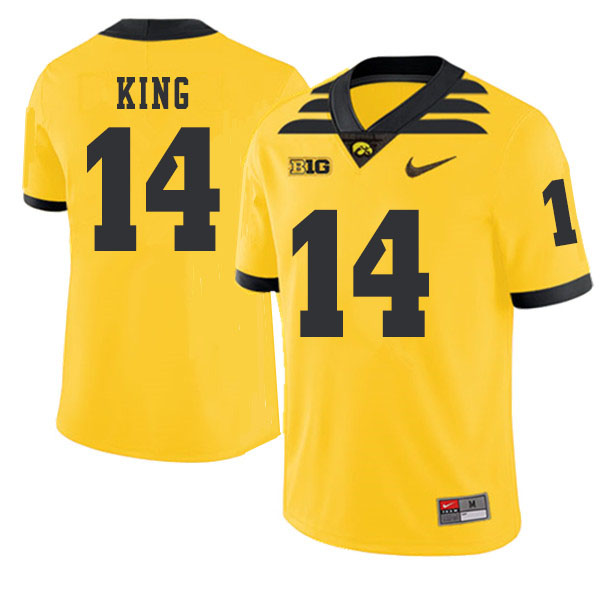 2019 Men #14 Desmond King Iowa Hawkeyes College Football Alternate Jerseys Sale-Gold